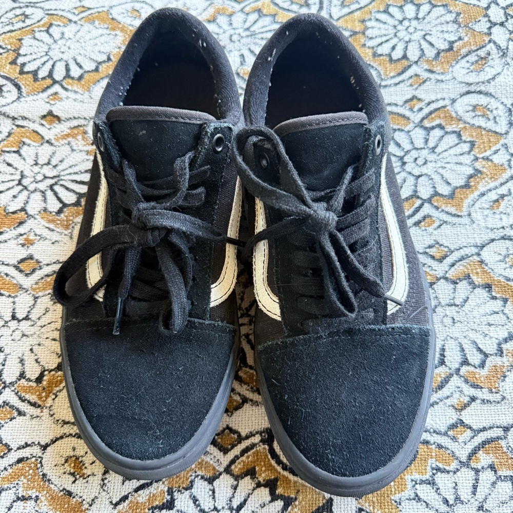 Vans Black Suede BMX Old Skool Low-Top Sneakers with White Side Stripe